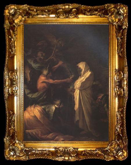 framed  Salvator Rosa The Spirit of Samuel Called up before Saul by the Witch of Endor (mk05), ta009-2
